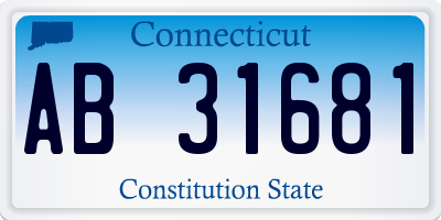 CT license plate AB31681