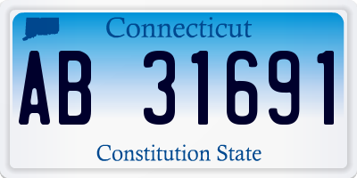 CT license plate AB31691