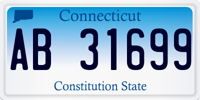 CT license plate AB31699