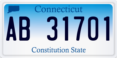 CT license plate AB31701