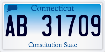 CT license plate AB31709