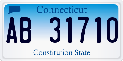 CT license plate AB31710