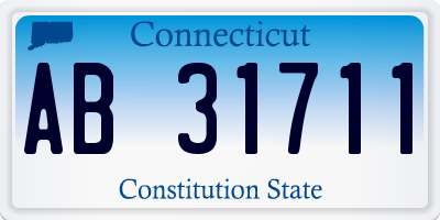 CT license plate AB31711