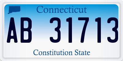 CT license plate AB31713