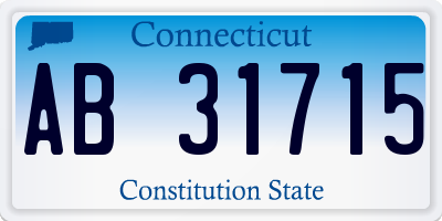 CT license plate AB31715