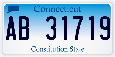 CT license plate AB31719