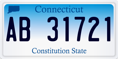 CT license plate AB31721