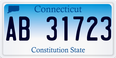 CT license plate AB31723