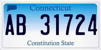 CT license plate AB31724