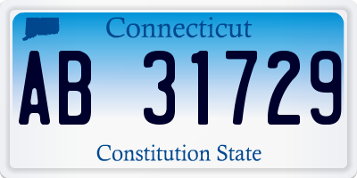 CT license plate AB31729