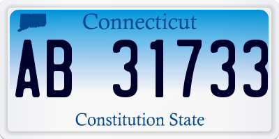 CT license plate AB31733