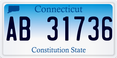 CT license plate AB31736