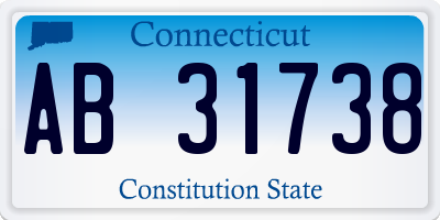 CT license plate AB31738