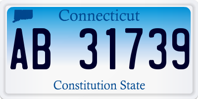 CT license plate AB31739