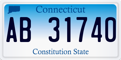 CT license plate AB31740