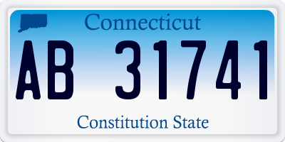 CT license plate AB31741