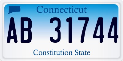 CT license plate AB31744