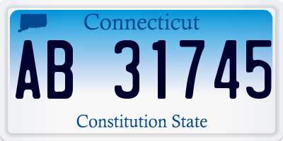 CT license plate AB31745