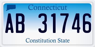 CT license plate AB31746