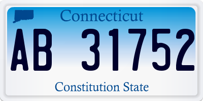 CT license plate AB31752