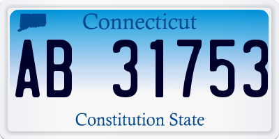 CT license plate AB31753