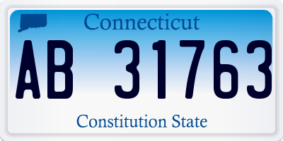 CT license plate AB31763