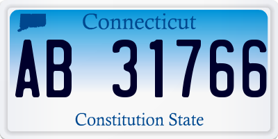 CT license plate AB31766