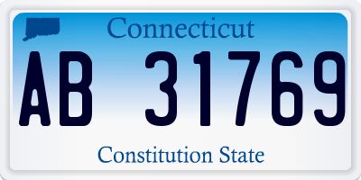 CT license plate AB31769