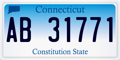 CT license plate AB31771