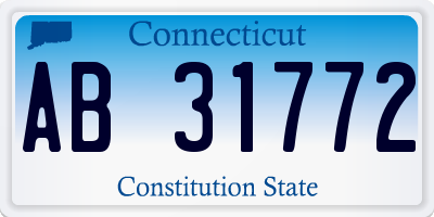 CT license plate AB31772