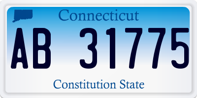 CT license plate AB31775