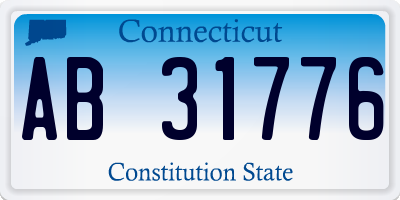 CT license plate AB31776