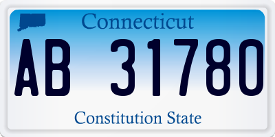 CT license plate AB31780