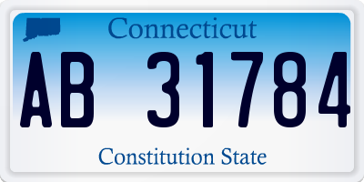 CT license plate AB31784