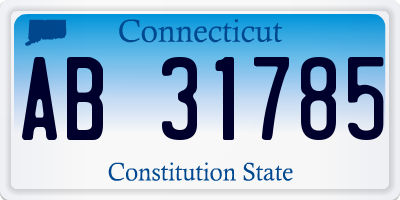 CT license plate AB31785