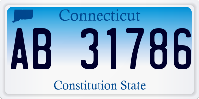 CT license plate AB31786