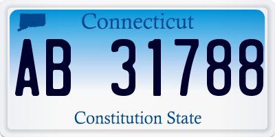 CT license plate AB31788