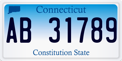 CT license plate AB31789