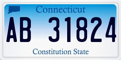 CT license plate AB31824