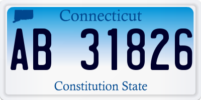 CT license plate AB31826