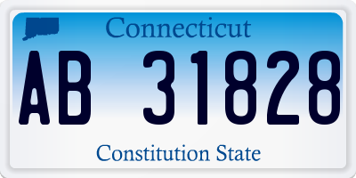 CT license plate AB31828