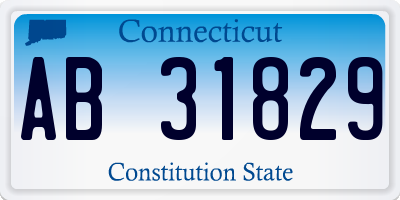 CT license plate AB31829