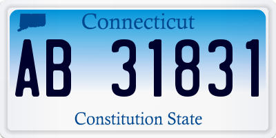 CT license plate AB31831