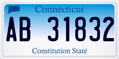 CT license plate AB31832