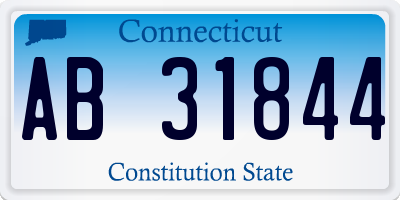 CT license plate AB31844