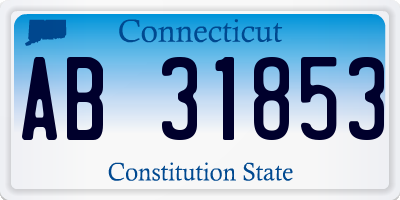 CT license plate AB31853