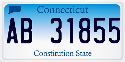 CT license plate AB31855