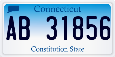 CT license plate AB31856