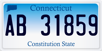 CT license plate AB31859