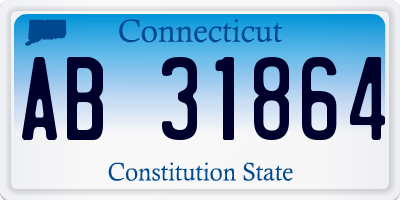 CT license plate AB31864